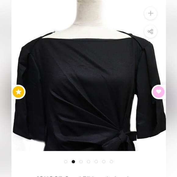 🎈SOLD.  🎈GUCCI little black wool mix dress Size 42 (6-8) - Picture 6 of 10